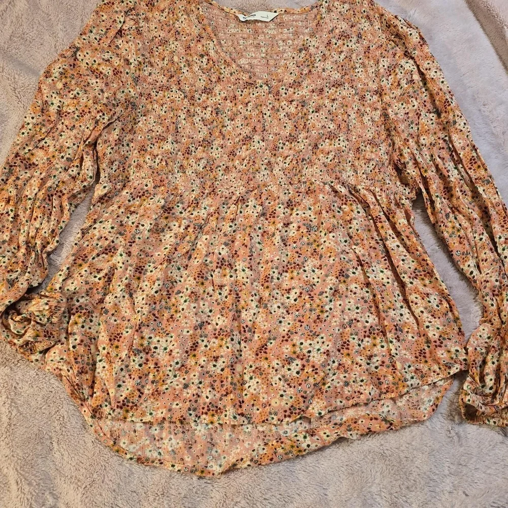 Sonoma Floral Print Blouse in Orange and Black - Picture 1 of 3